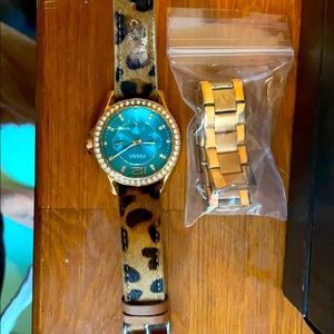 Fossil rose gold crystal women’s watch